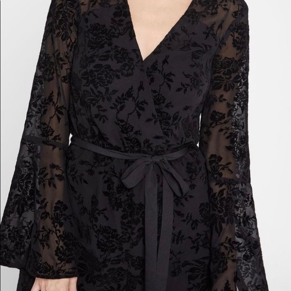 BCBG Flocked Chiffon Romper - Picture 5 of 6